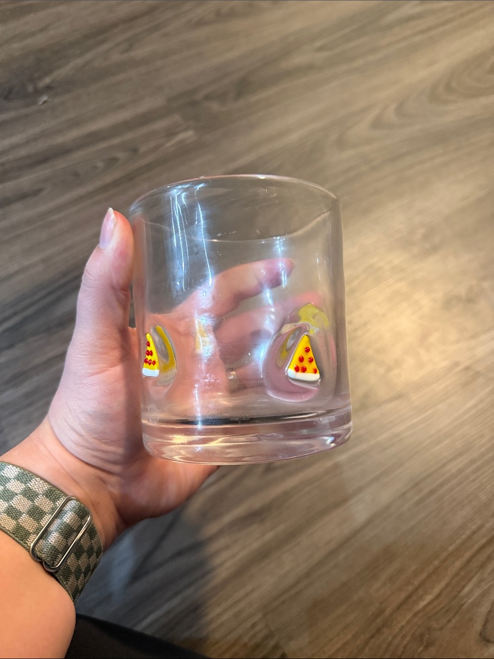 Pizza Icons Glass